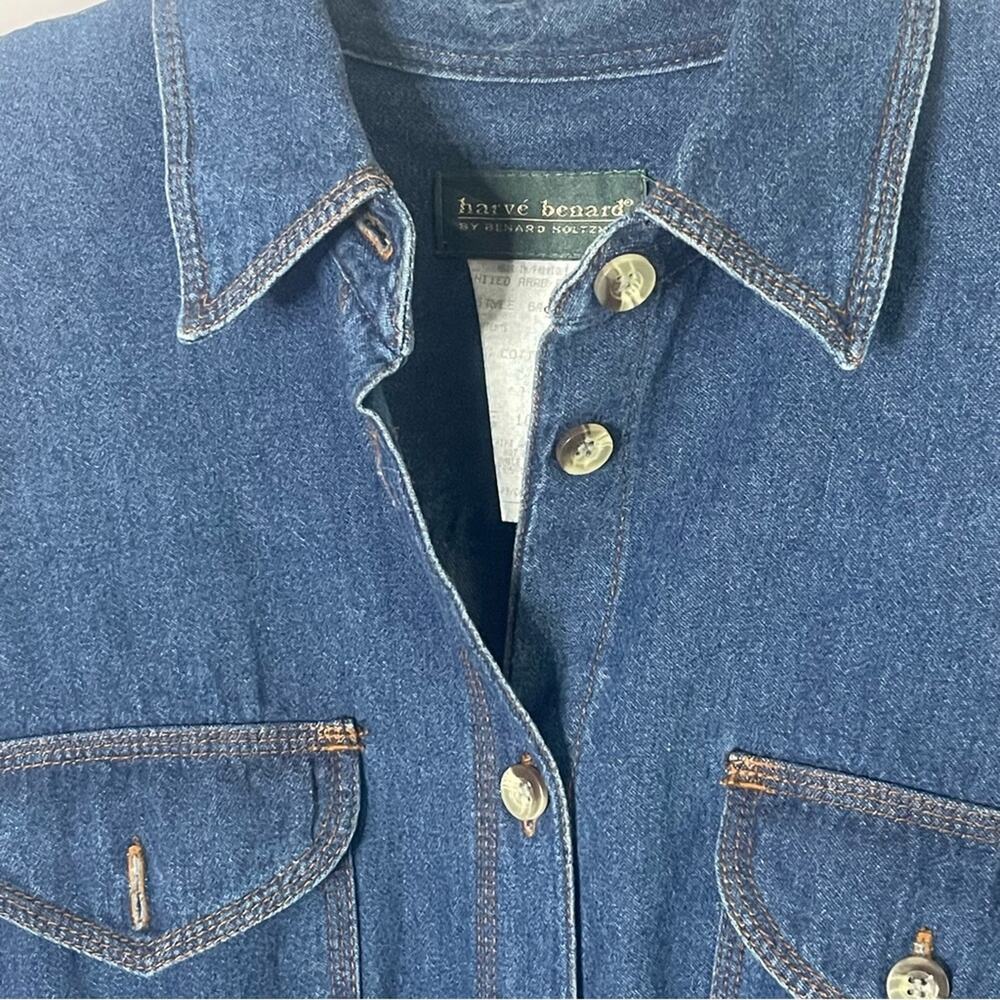 Vintage 90s denim maxi romper dress women’s Size 10 western equestrian bohemian - Picture 2 of 16